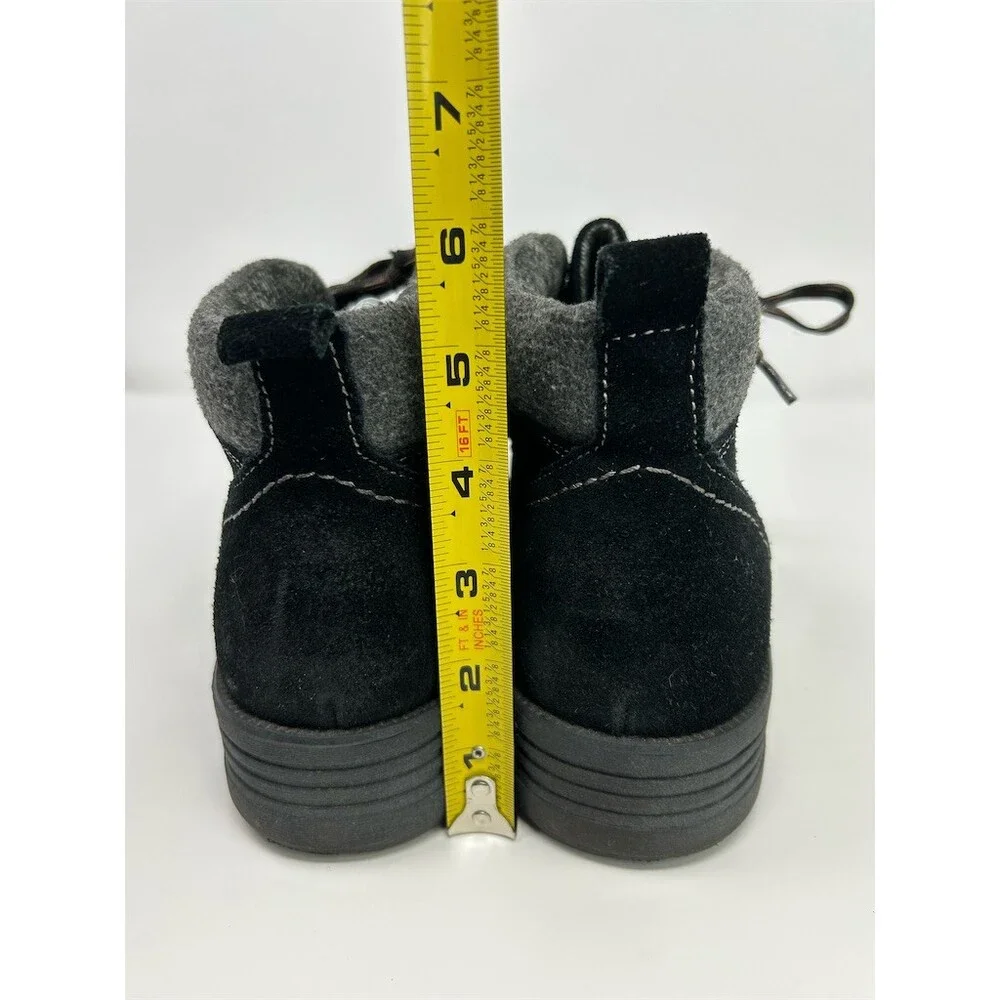Earth Origins Womens Combat Hiker Ankle Boots Black Lace Up Lug Sole Size 11